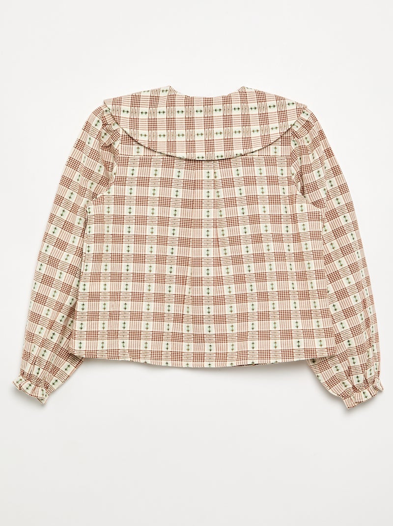 Blouse met fantasie ruitpatroon Rose - Kiabi