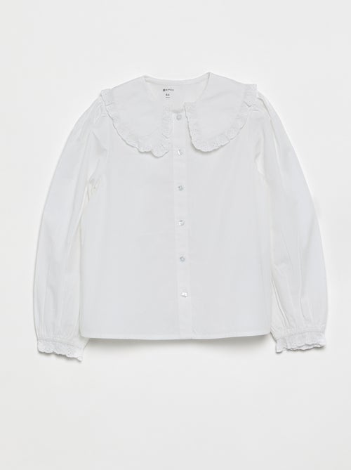 Blouse met grote fantasiekraag - Kiabi