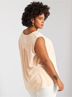 Blouse met kant op de rug - Kiabi