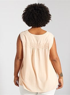 Blouse met kant op de rug - Kiabi