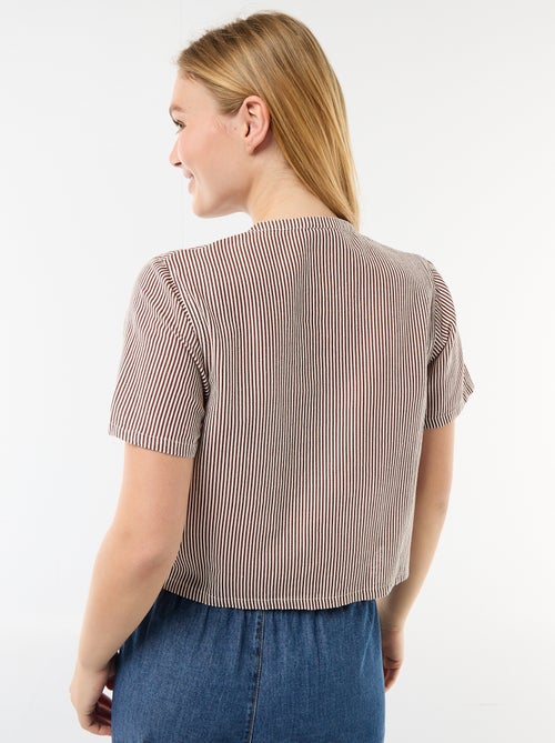 Blouse met knoopdetails - Kiabi