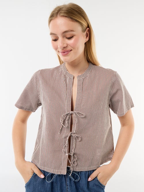 Blouse met knoopdetails - Kiabi