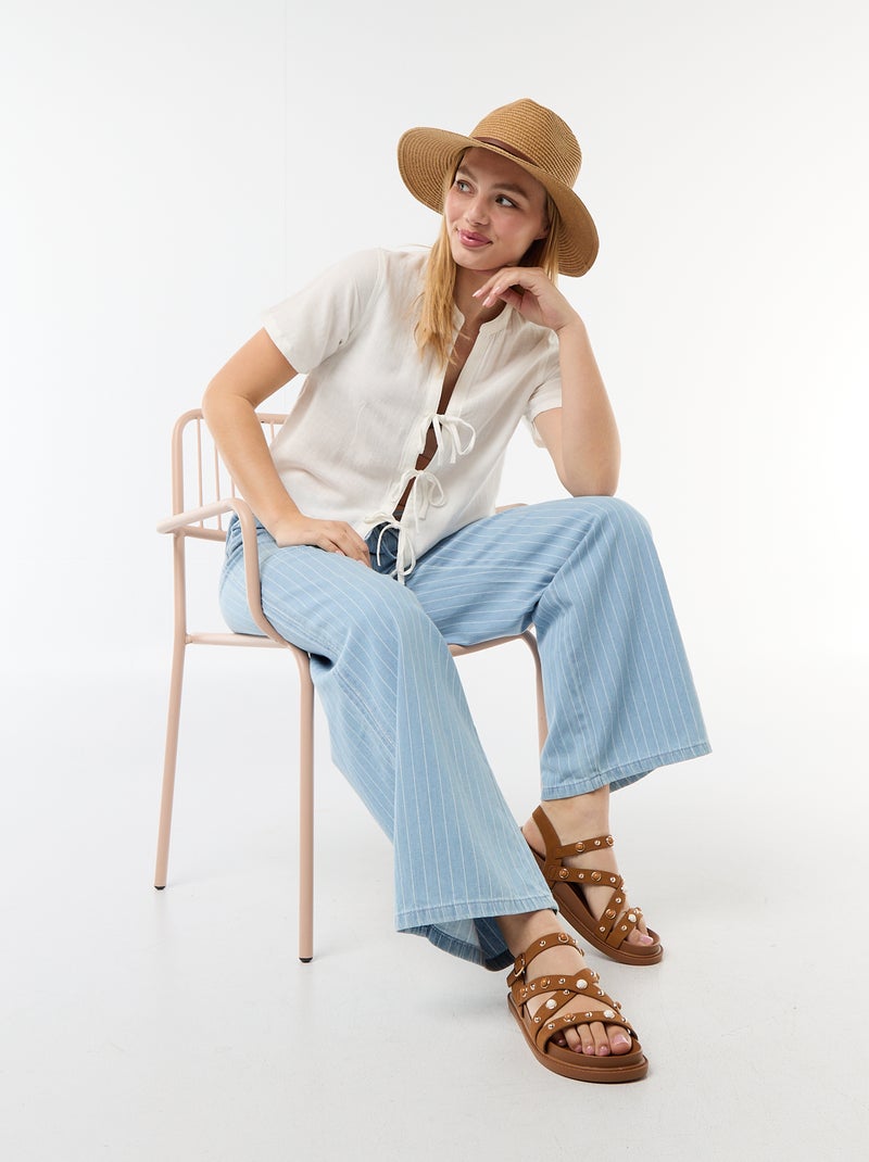 Blouse met knoopdetails Wit - Kiabi