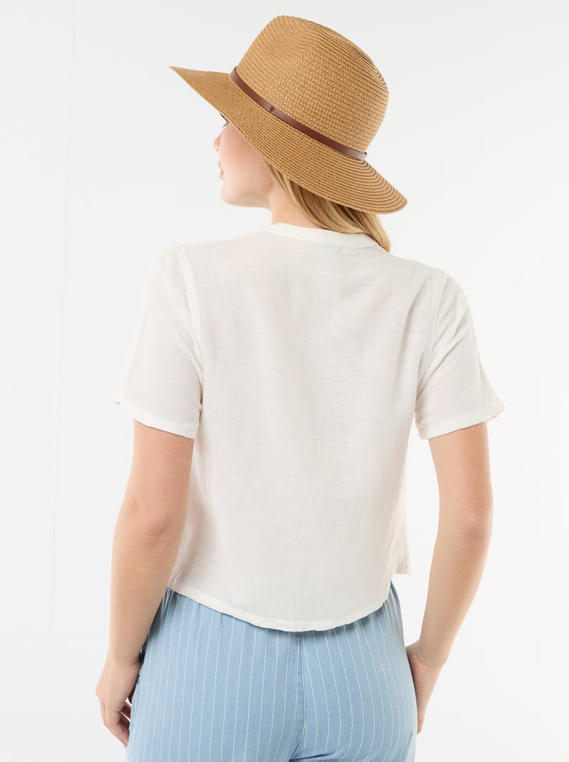 Blouse met knoopdetails Wit - Kiabi