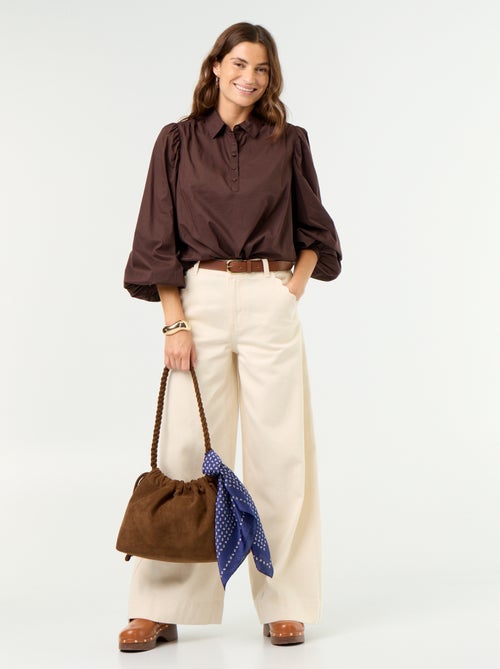 Blouse met knoopkraag - Kiabi
