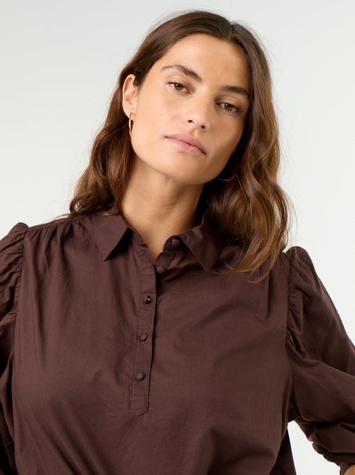 Blouse met knoopkraag - Kiabi
