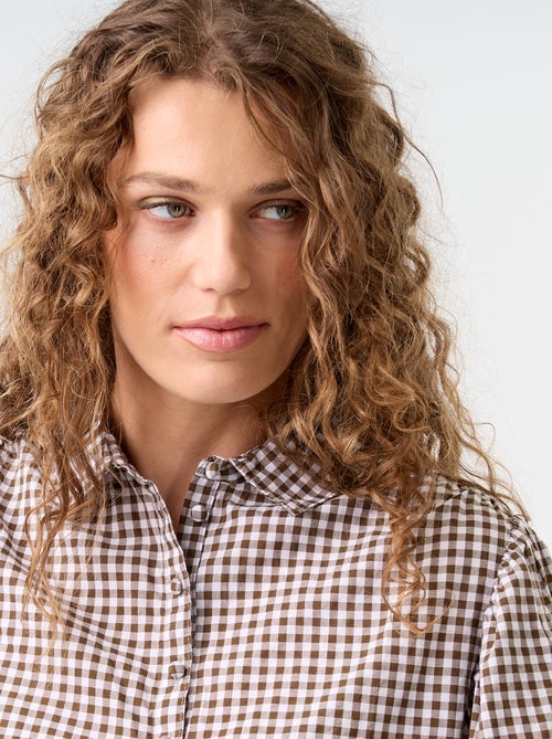 Blouse met knoopkraag - Kiabi