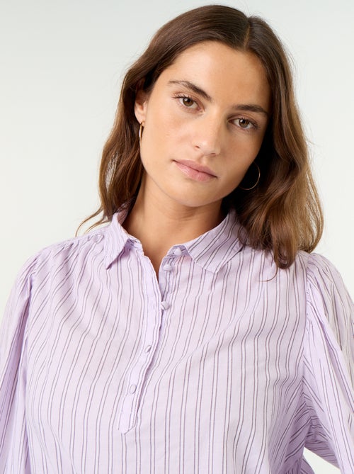Blouse met knoopkraag - Kiabi