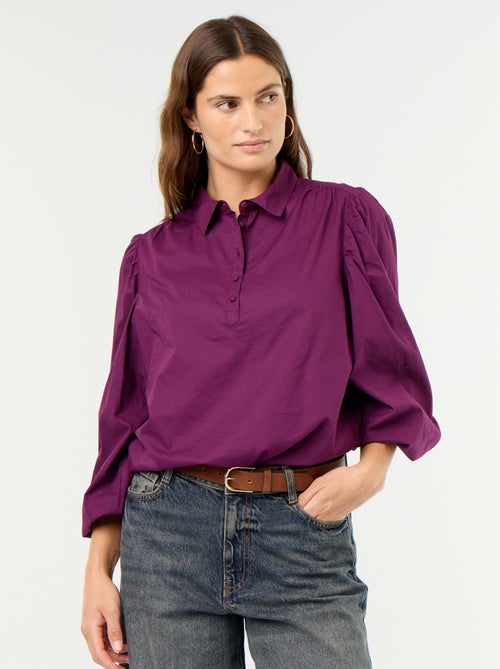 Blouse met knoopkraag - Kiabi Blouse met knoopkraag - Kiabi