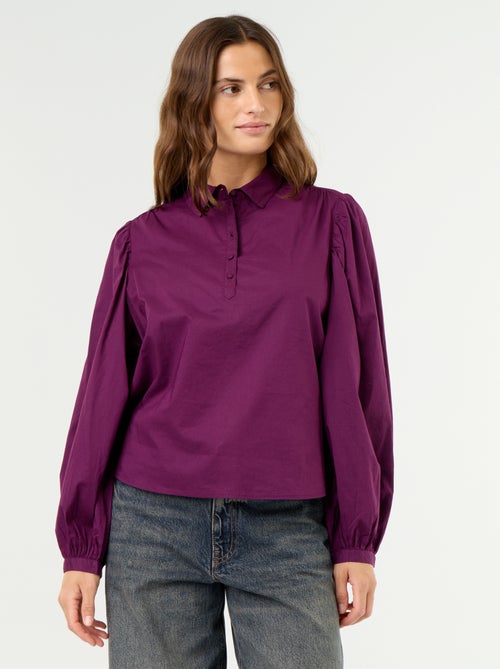 Blouse met knoopkraag - Kiabi Blouse met knoopkraag - Kiabi