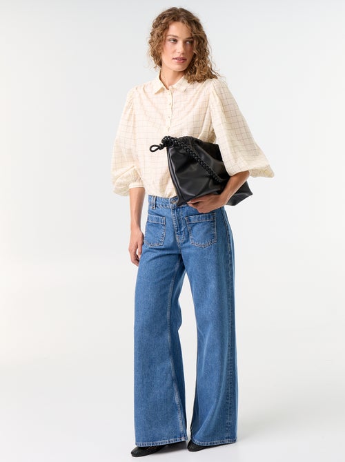 Blouse met knoopkraag - Kiabi