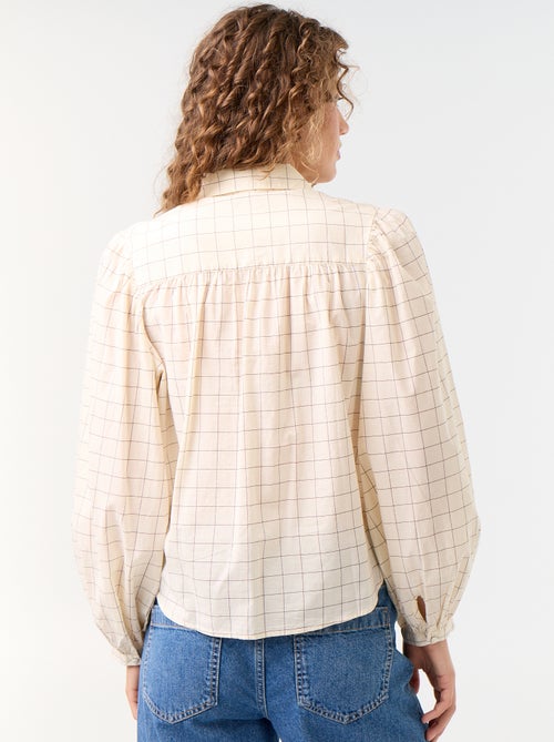 Blouse met knoopkraag - Kiabi