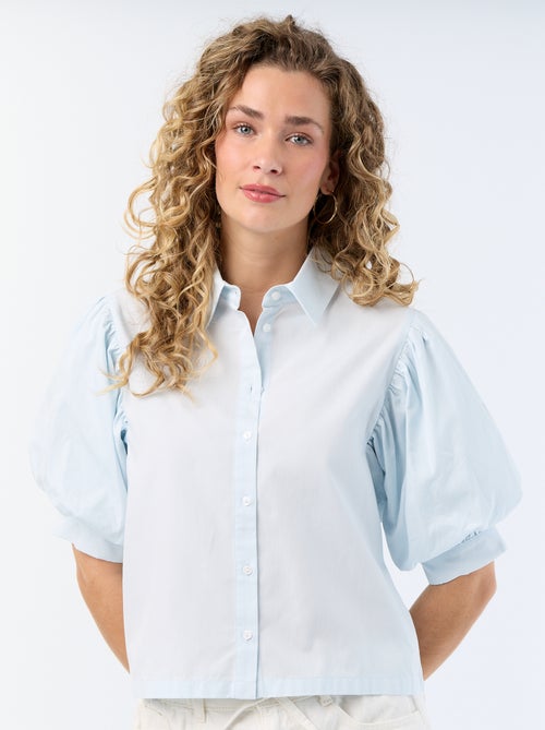 Blouse met korte ballonmouwen - Kiabi