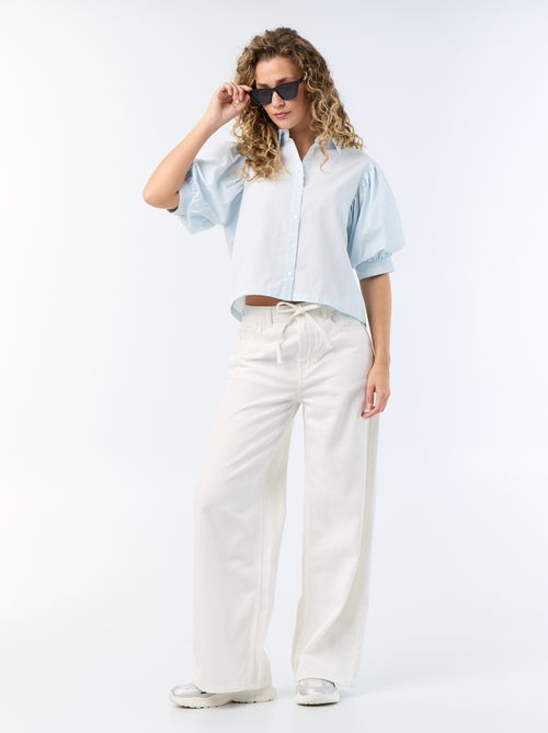 Blouse met korte ballonmouwen - Kiabi
