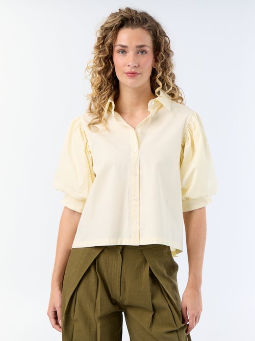 Blouse met korte ballonmouwen - Kiabi