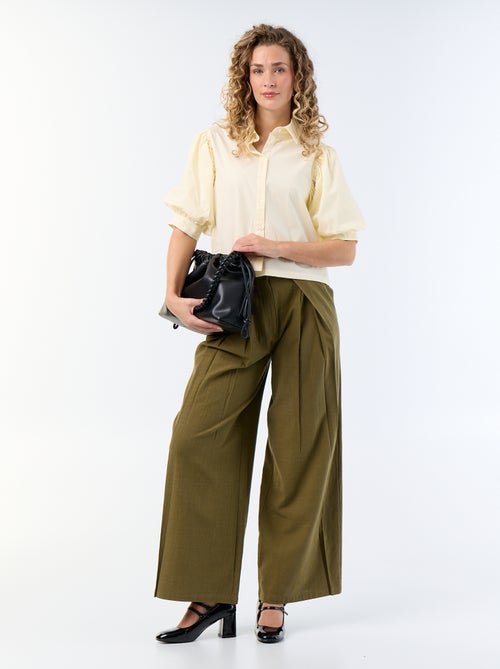 Blouse met korte ballonmouwen - Kiabi