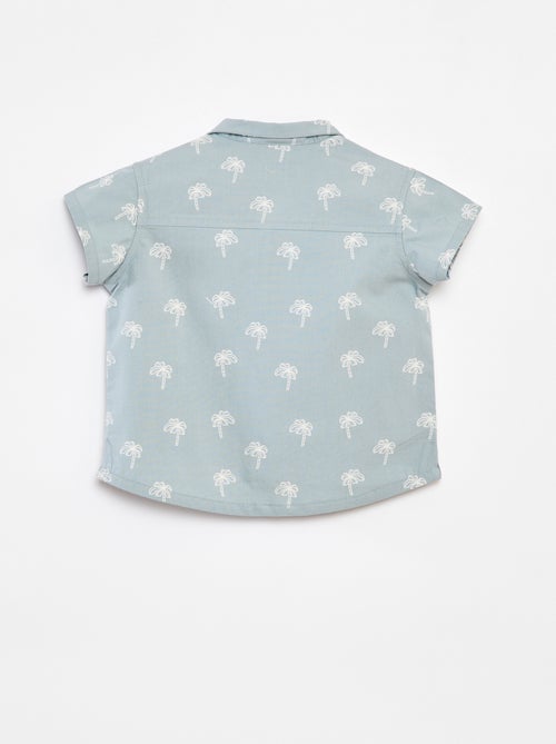 Blouse met korte mouw en motiefje - Kiabi