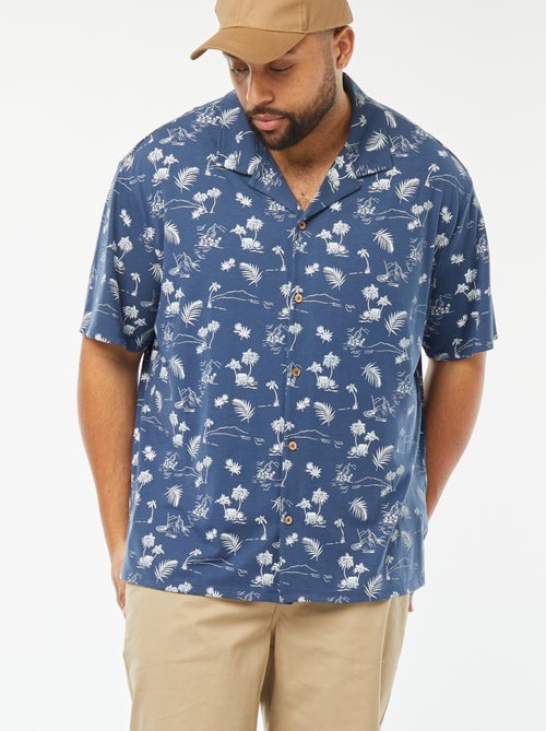 Blouse met korte mouw en motiefje - Kiabi