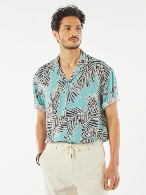 Blouse met korte mouw en motiefje - Kiabi