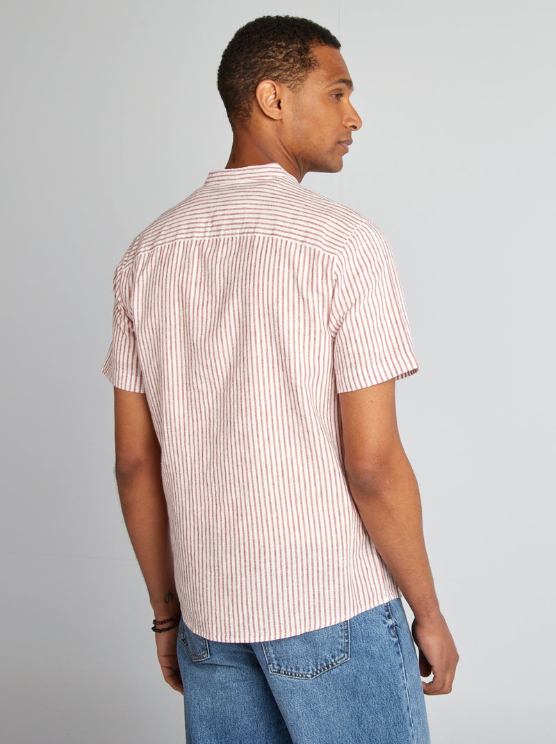 Blouse met korte mouw en motiefje ROOD - Kiabi