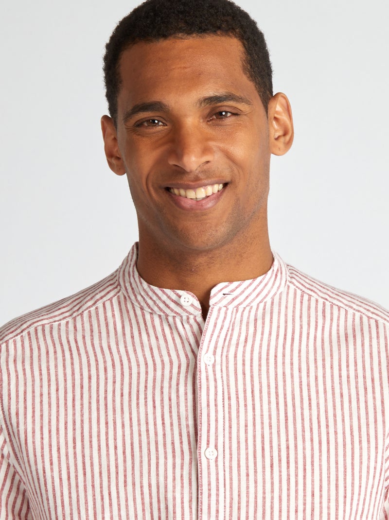 Blouse met korte mouw en motiefje ROOD - Kiabi