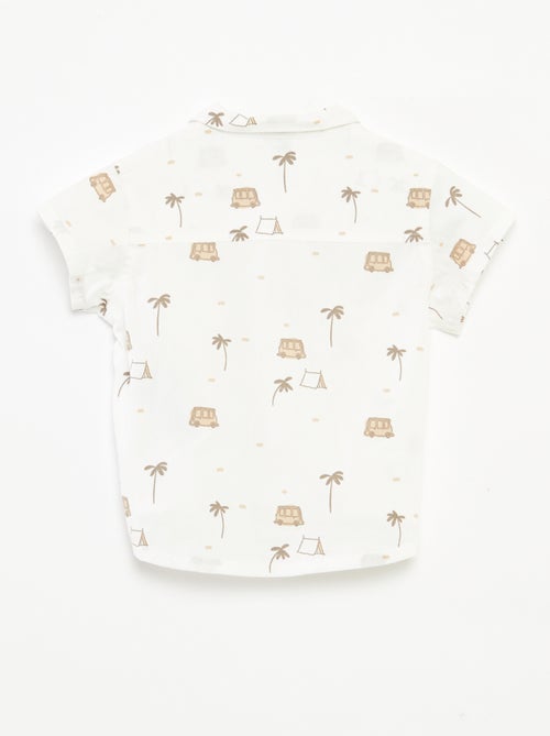 Blouse met korte mouw en motiefje - Kiabi