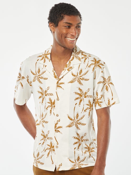 Blouse met korte mouw en motiefje - Kiabi