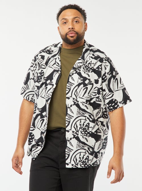 Blouse met korte mouw en motiefje - Kiabi
