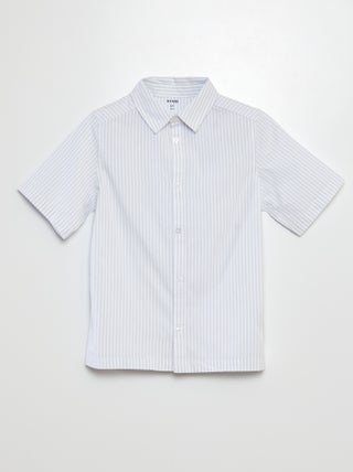 Blouse met korte mouw van popeline