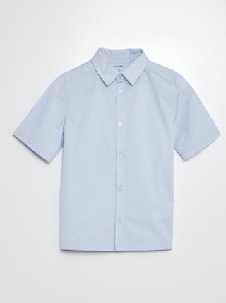 Blouse met korte mouw van popeline