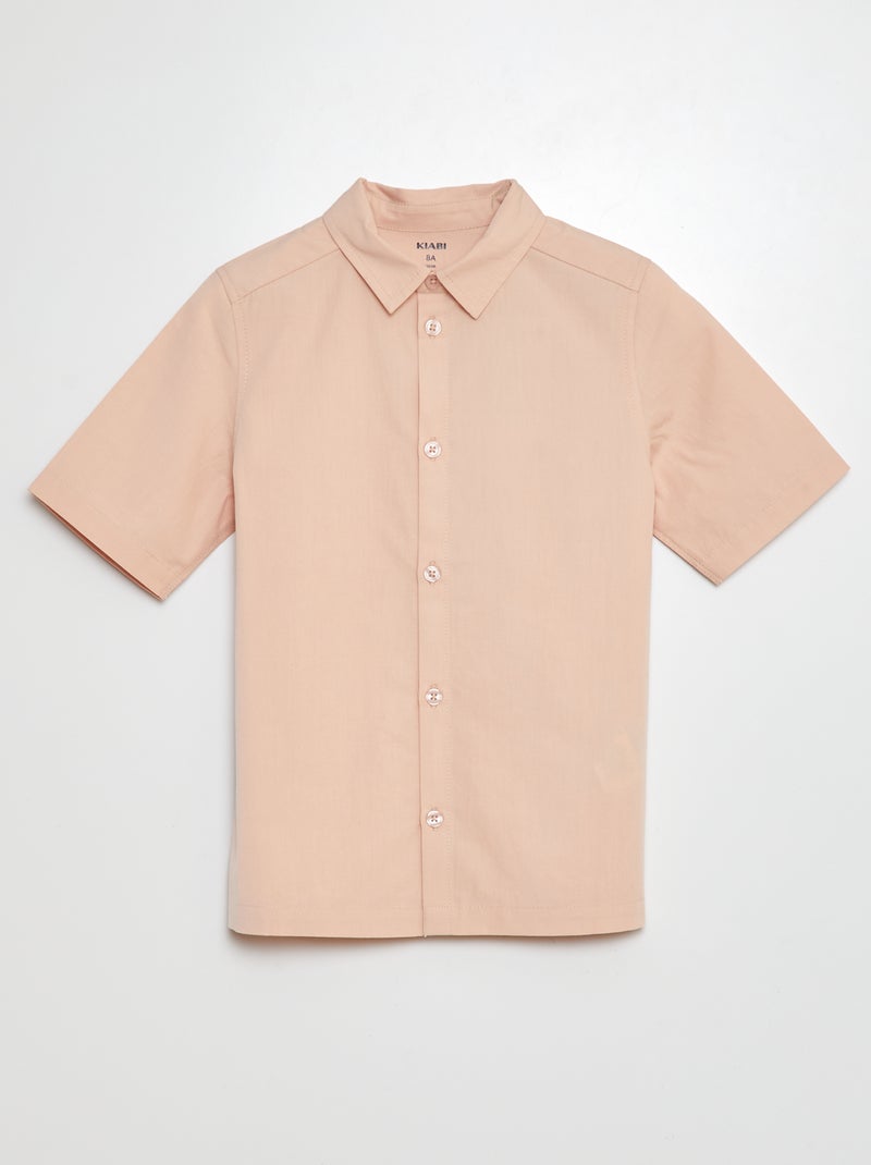 Blouse met korte mouw van popeline ROSE - Kiabi