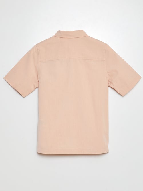 Blouse met korte mouw van popeline - Kiabi