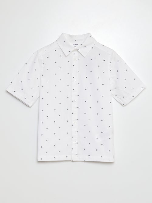 Blouse met korte mouw van popeline - Kiabi