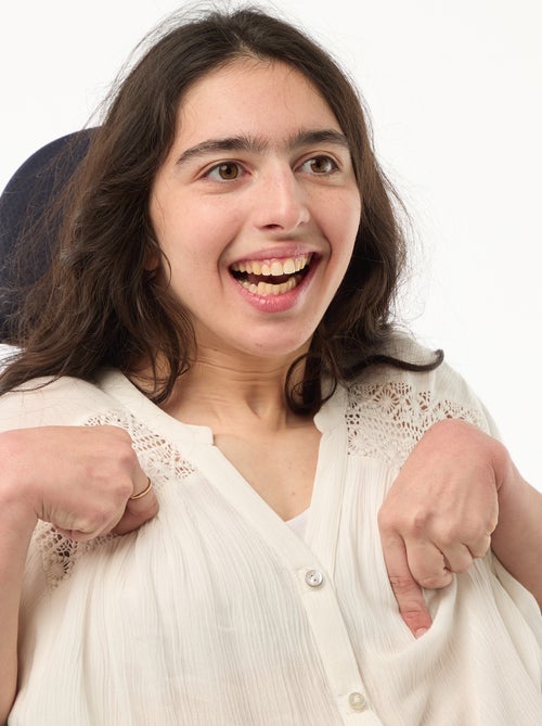 Blouse met korte mouwen Gemakkelijk aan te trekken - Kiabi