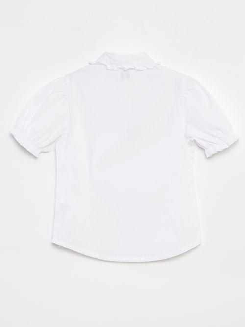 Blouse met korte ruchemouwen - Kiabi