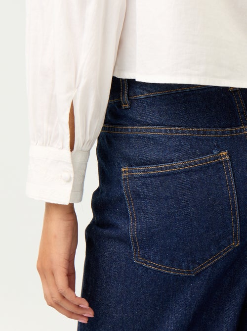 Blouse met lange mouwen en borduursels - Kiabi