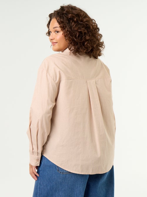 Blouse met lange mouwen en lavallièrekraag - Kiabi
