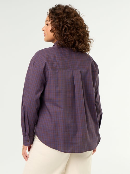 Blouse met lange mouwen en lavallièrekraag - Kiabi