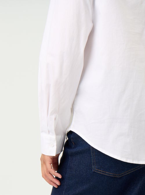 Blouse met lange mouwen en lavallièrekraag - Kiabi