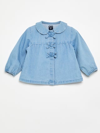 Blouse met lange mouwen van denim