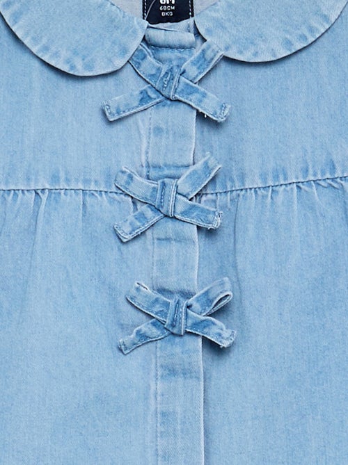 Blouse met lange mouwen van denim - Kiabi Blouse met lange mouwen van denim - Kiabi
