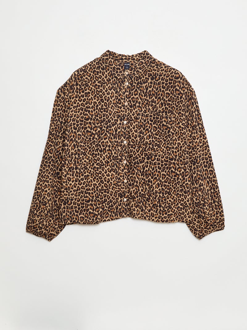 Blouse met luipaardprint - So Easy Biege - Kiabi