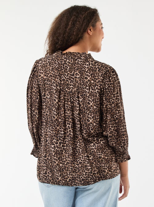 Blouse met luipaardprint 'Only Carmakoma' - Kiabi