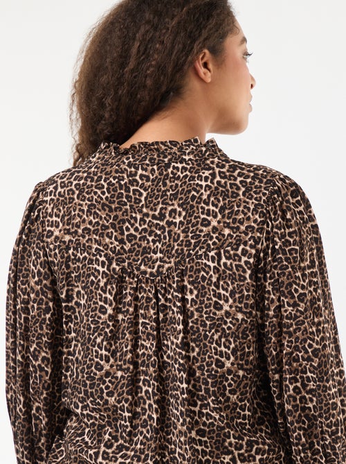 Blouse met luipaardprint 'Only Carmakoma' - Kiabi