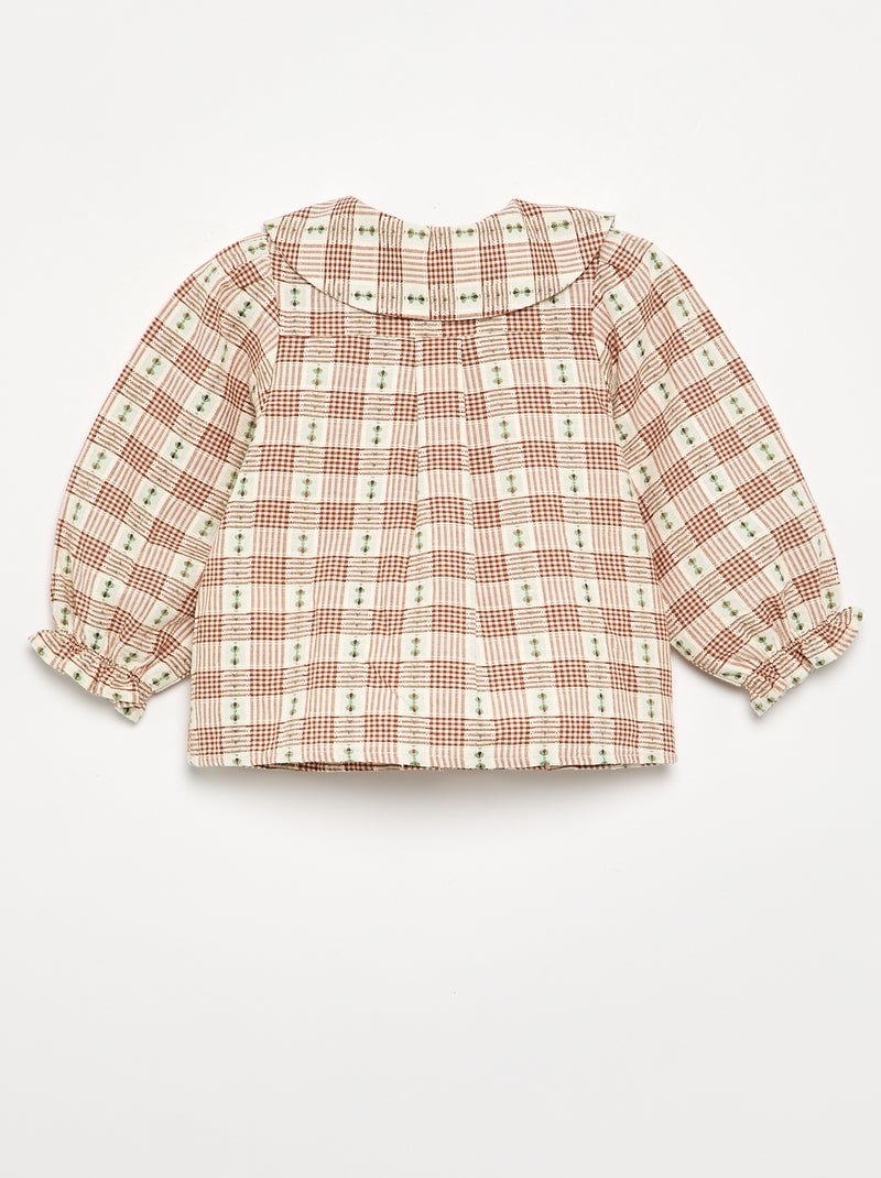 Blouse met motief Biege - Kiabi