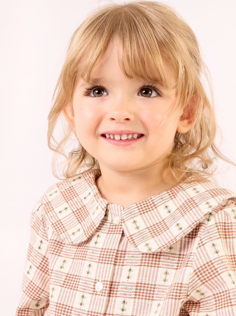 Blouse met motief Biege - Kiabi