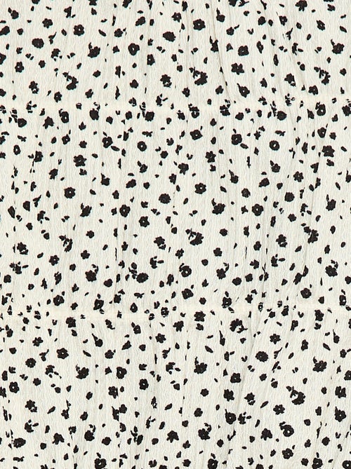 Blouse met motief van crêpebreisel - Kiabi