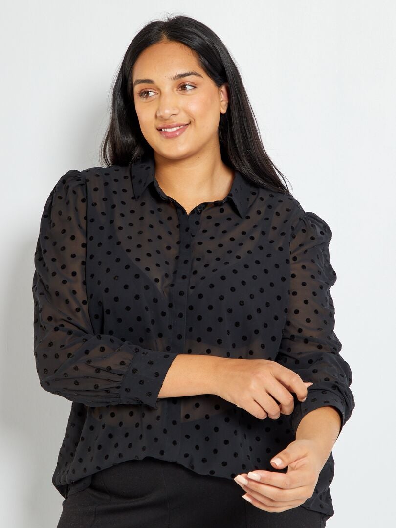 Blouse Femme Camille De Paris En Plumetis Orange - Taille 40 - Comme Neuve