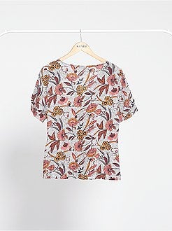 Blouse met print in Afrikaanse stijl - Kiabi
