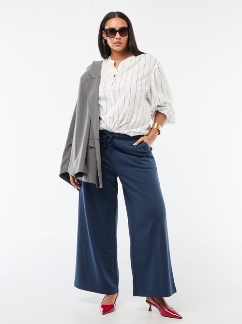 Blouse met ronde hals en lange mouwen - Kiabi